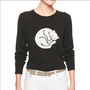 Sleeping Kitty Cat Sweater Crew 